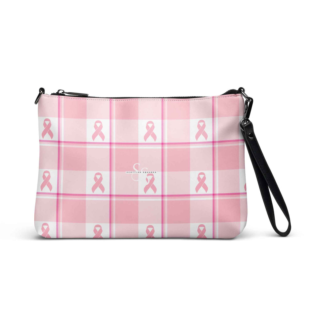 Crossbody Bag Breast Cancer Awareness Plaid - Scottish Squares