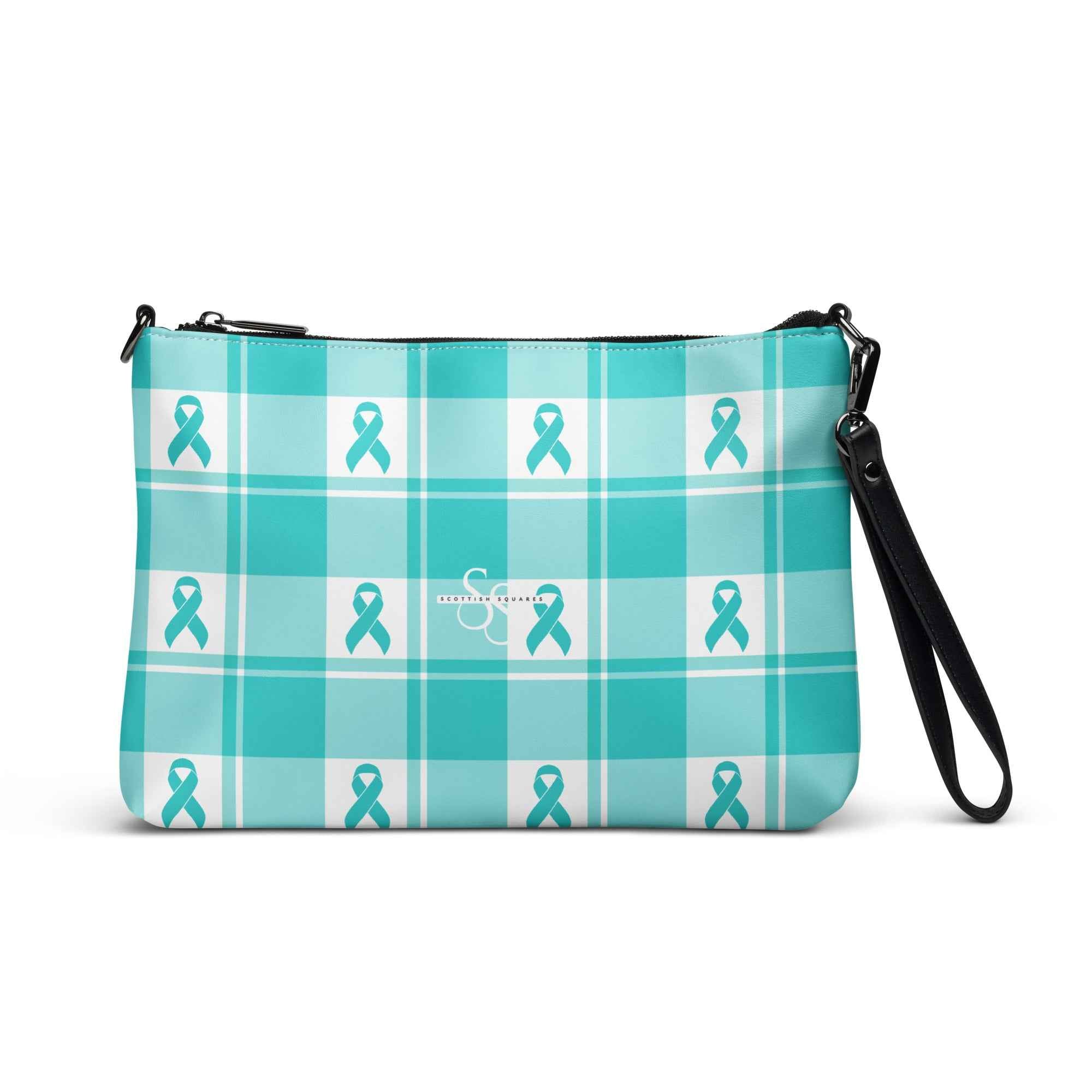 Crossbody Bag Ovarian Cancer Awareness Plaid - Scottish Squares