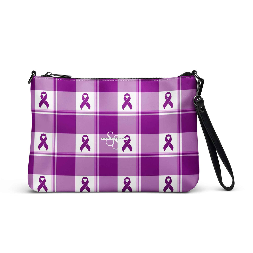 Crossbody Bag Pancreatic Cancer Awareness Plaid - Scottish Squares