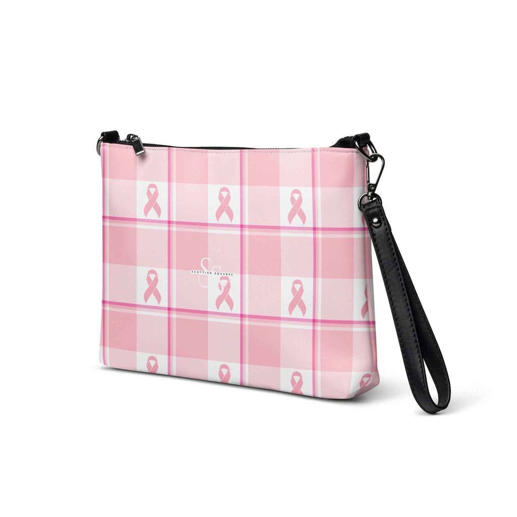 Crossbody Bag Breast Cancer Awareness Plaid - Scottish Squares