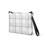 Crossbody Bag Lung Cancer Awareness Plaid, White Ribbon, Supportive Gift - Scottish Squares