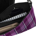 Personalized Purple and Trendy Pink Plaid Crossbody Bag - Scottish Squares