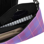 Personalized Crossbody Bag Viola and Dull Lavender Plaid - Scottish Squares