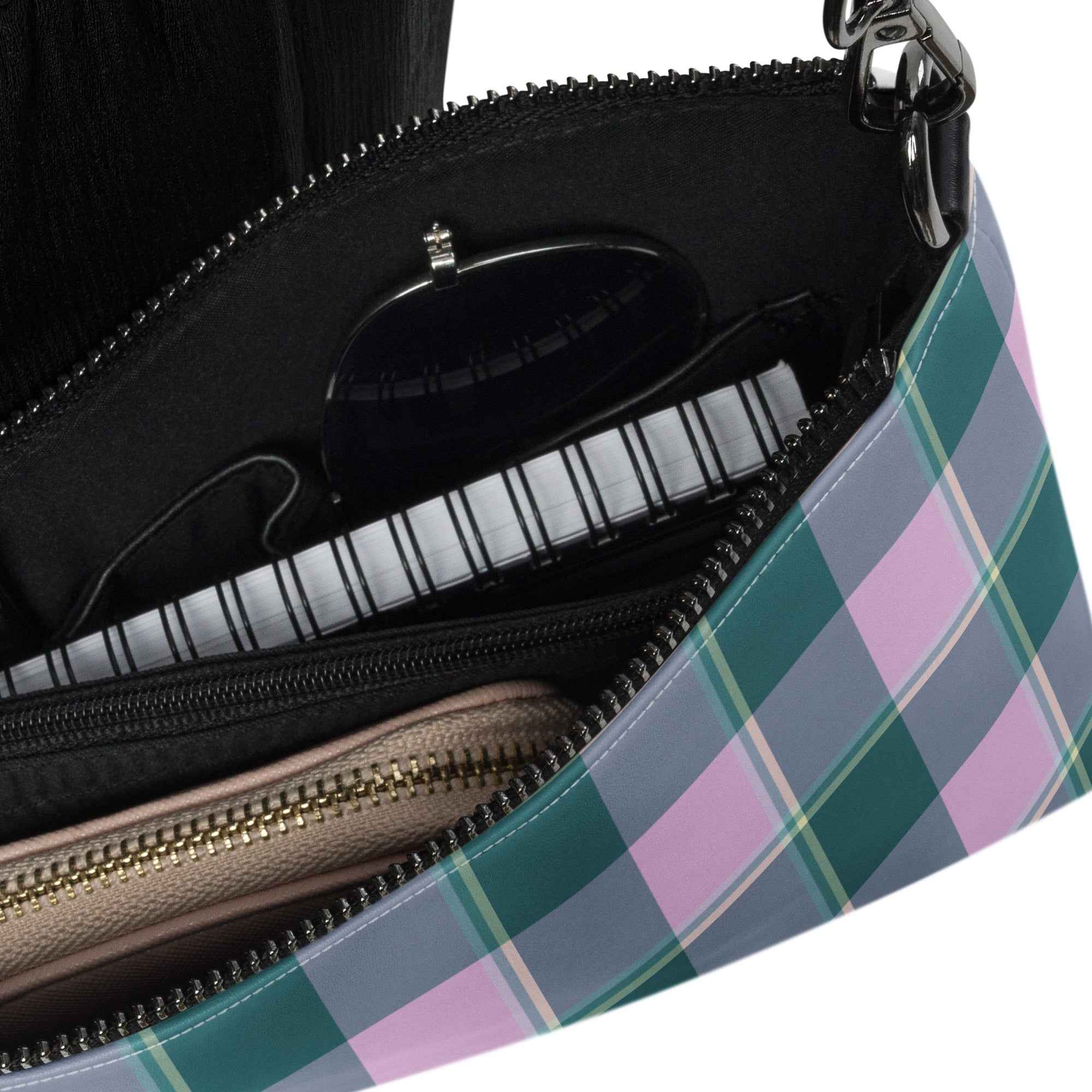 Personalized Crossbody Bag Ming and Melanie Plaid - Scottish Squares