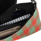 Personalized Crossbody Bag Spring Rain and Persimmon Plaid - Scottish Squares