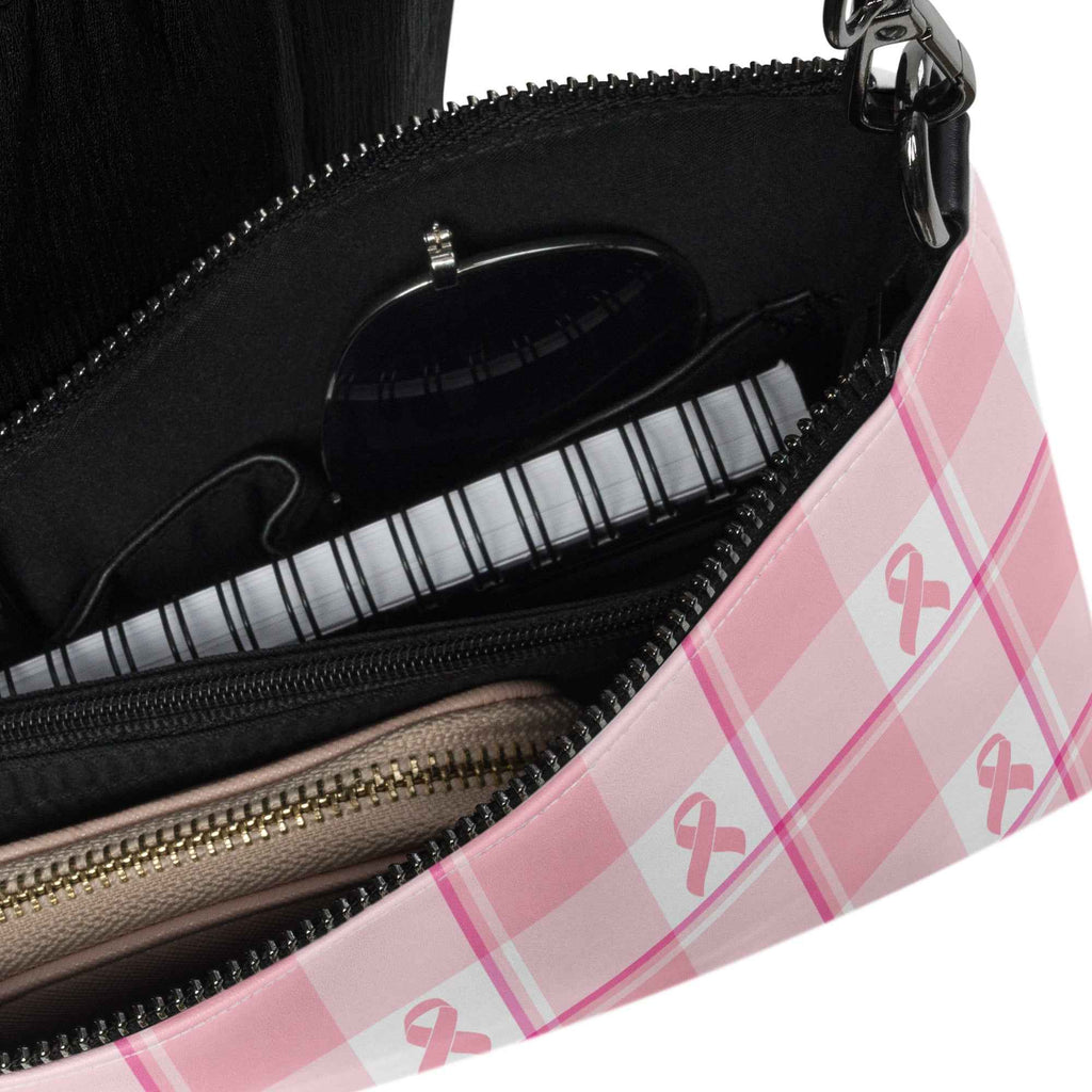 Crossbody Bag Breast Cancer Awareness Plaid - Scottish Squares