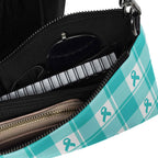 Crossbody Bag Ovarian Cancer Awareness Plaid - Scottish Squares