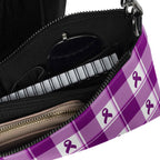 Crossbody Bag Pancreatic Cancer Awareness Plaid - Scottish Squares