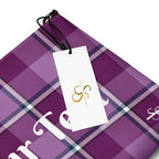 Personalized Purple and Trendy Pink Plaid Crossbody Bag - Scottish Squares