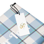 Personalized Crossbody Bag Pink Cloud and Blue Lagoon Plaid - Scottish Squares