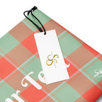 Personalized Crossbody Bag Spring Rain and Persimmon Plaid - Scottish Squares
