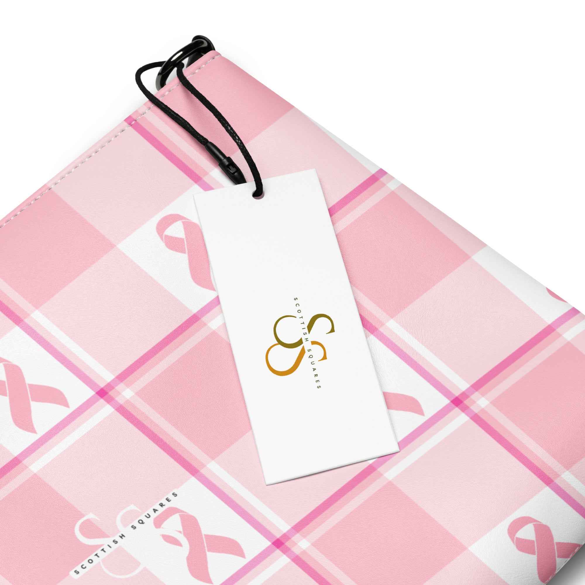Crossbody Bag Breast Cancer Awareness Plaid - Scottish Squares