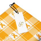 Crossbody Bag Kidney Cancer Awareness Plaid, Orange Ribbon, Supportive Gift - Scottish Squares