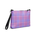 Personalized Crossbody Bag Viola and Dull Lavender Plaid - Scottish Squares