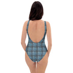 One-Piece Swimsuit Hoki and Shuttle Gray Plaid - Scottish Squares