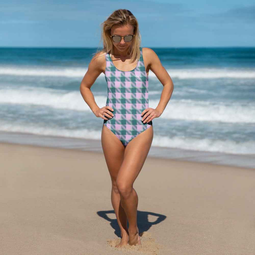 One-Piece Swimsuit Ming and Melanie Plaid 3XL - Scottish Squares