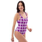 One-Piece Swimsuit Pancreatic Cancer Awareness Plaid - Scottish Squares