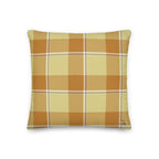 Personalized Zombie and Copper Plaid Throw Pillow - Scottish Squares