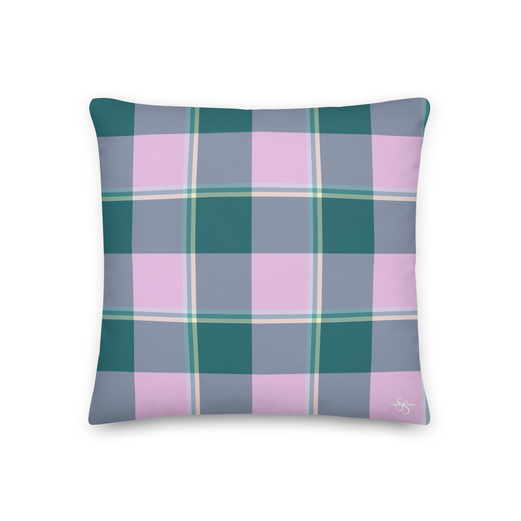 Personalized Ming and Melanie Plaid Throw Pillow - Scottish Squares