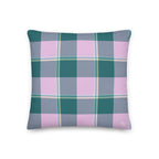 Personalized Ming and Melanie Plaid Throw Pillow - Scottish Squares