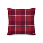 Personalized Old Brick and Cab Sav Plaid Throw Pillow - Scottish Squares