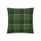 Personalized Woodland and Evergreen Plaid Throw Pillow - Scottish Squares