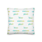 Throw Pillow Your Own Birthday Plaid - Scottish Squares