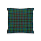 Throw Pillow Green Blue Orange Plaid Tartan