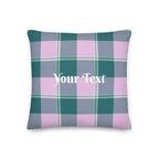 Personalized Ming and Melanie Plaid Throw Pillow - Scottish Squares