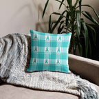 Throw Pillow Ovarian Cancer Awareness Plaid - Scottish Squares