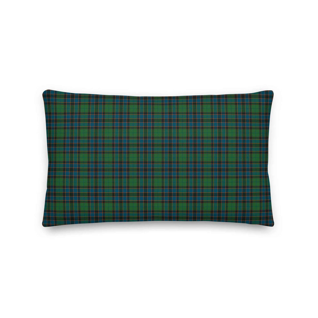 Throw Pillow Green Blue Orange Plaid Tartan
