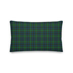 Throw Pillow Green Blue Orange Plaid Tartan