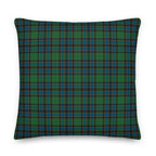 Throw Pillow Green Blue Orange Plaid Tartan