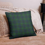 Throw Pillow Green Blue Orange Plaid Tartan