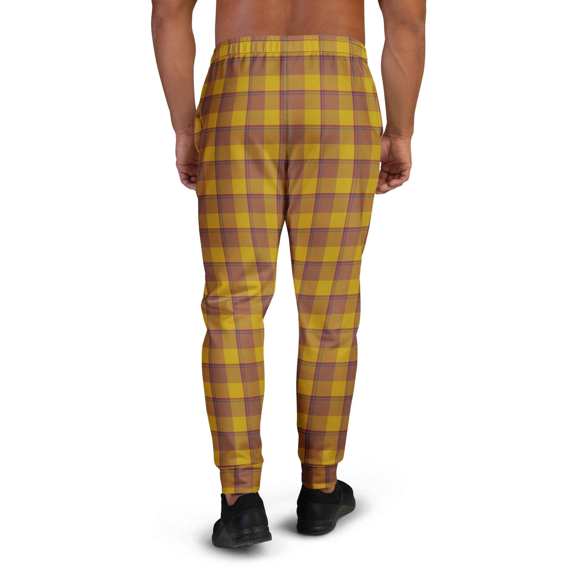 Potters Clay and Pizza Plaid Men's Joggers - Scottish Squares