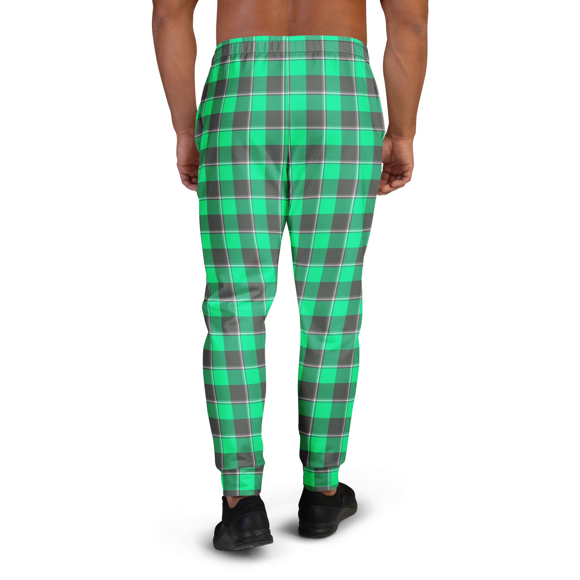 Spring Green and Finlandia Plaid Men's Joggers - Scottish Squares