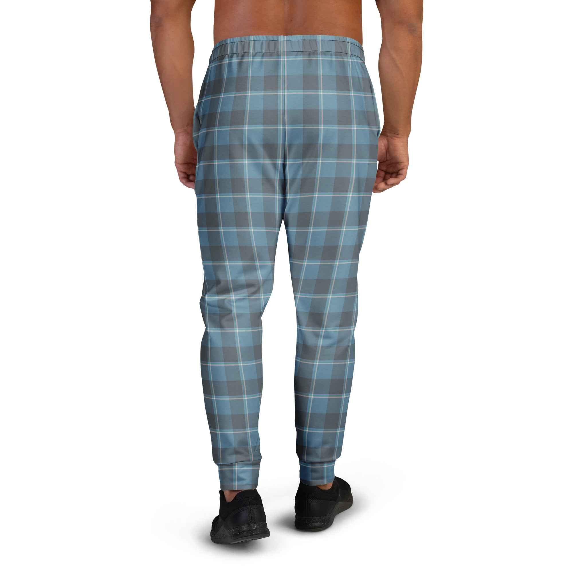 Hoki and Shuttle Gray Plaid Men's Joggers - Scottish Squares