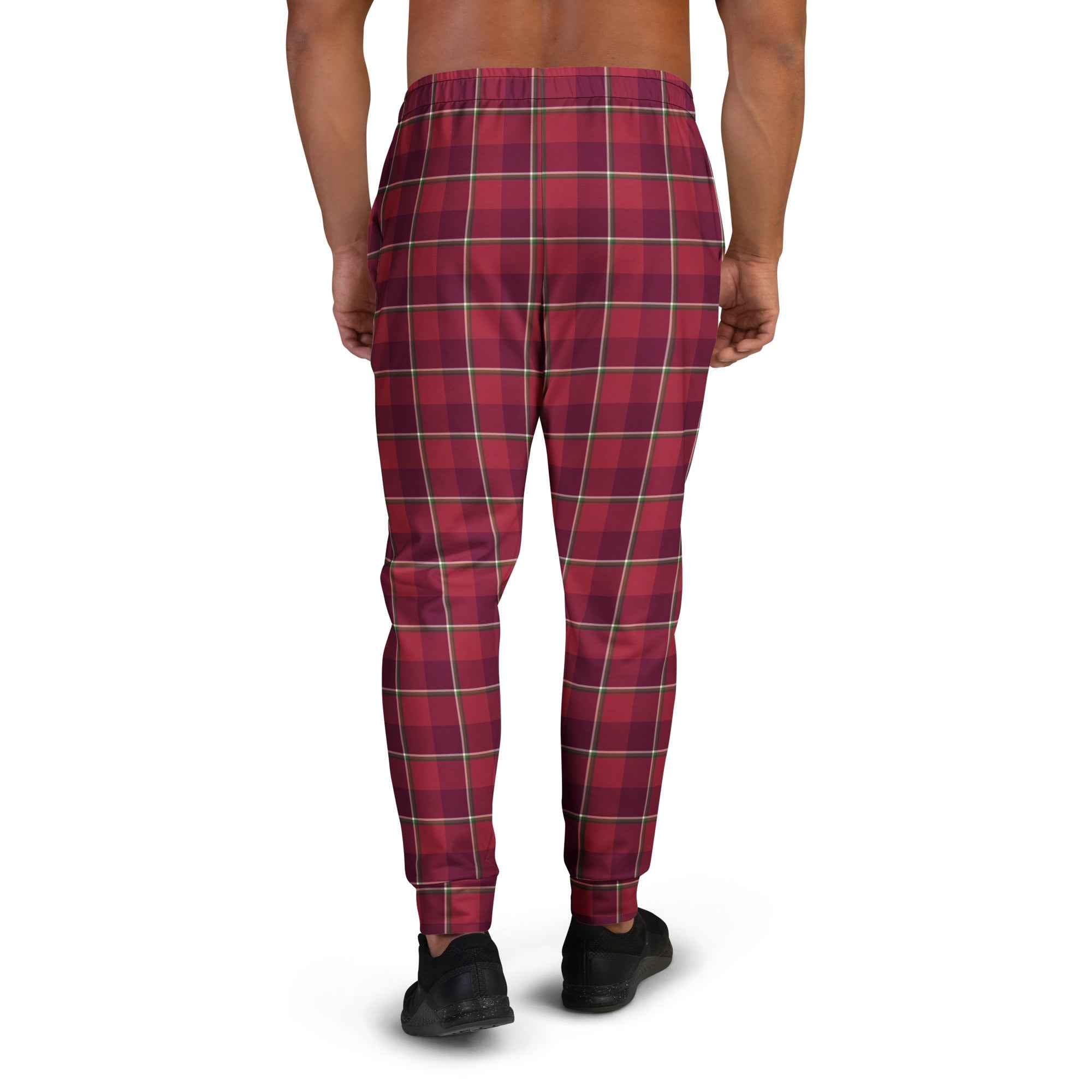 Old Brick and Cab Sav Plaid Men's Joggers - Scottish Squares