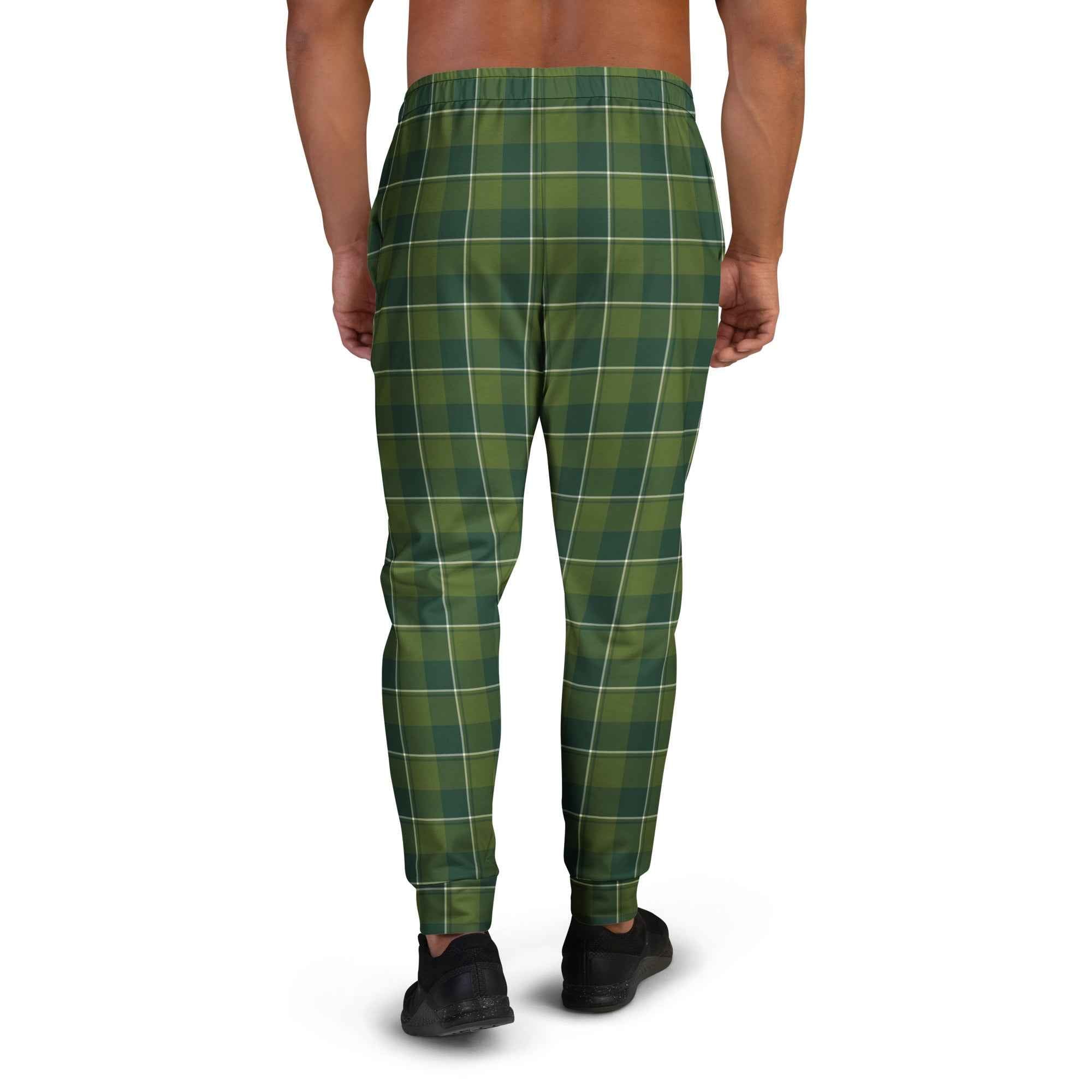 Woodland and Evergreen Plaid Men's Joggers - Scottish Squares