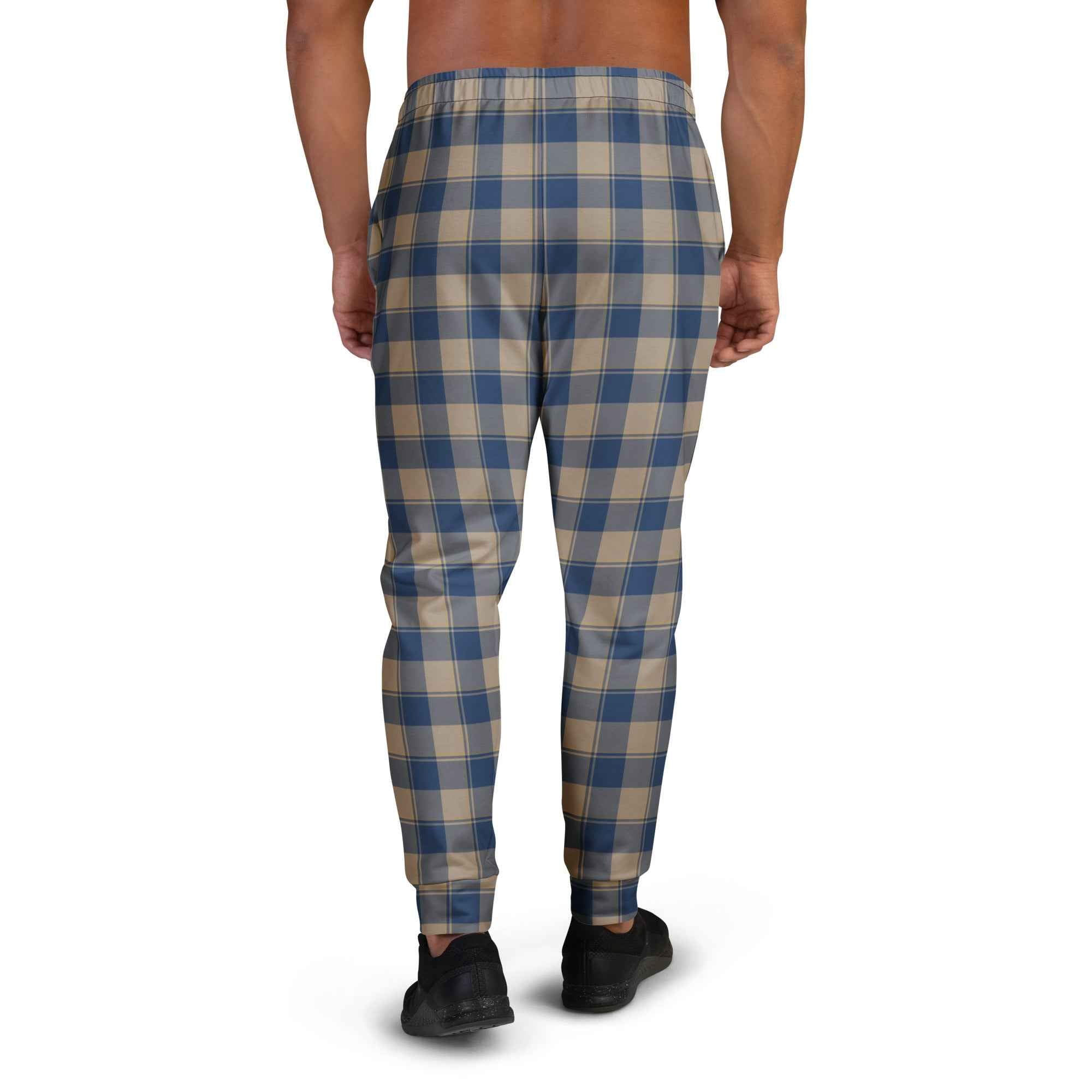 Cello and Donkey Brown Plaid Men's Joggers - Scottish Squares