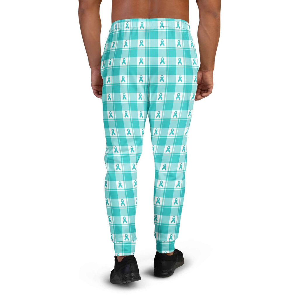 Men's Joggers Ovarian Cancer Awareness Plaid - Scottish Squares