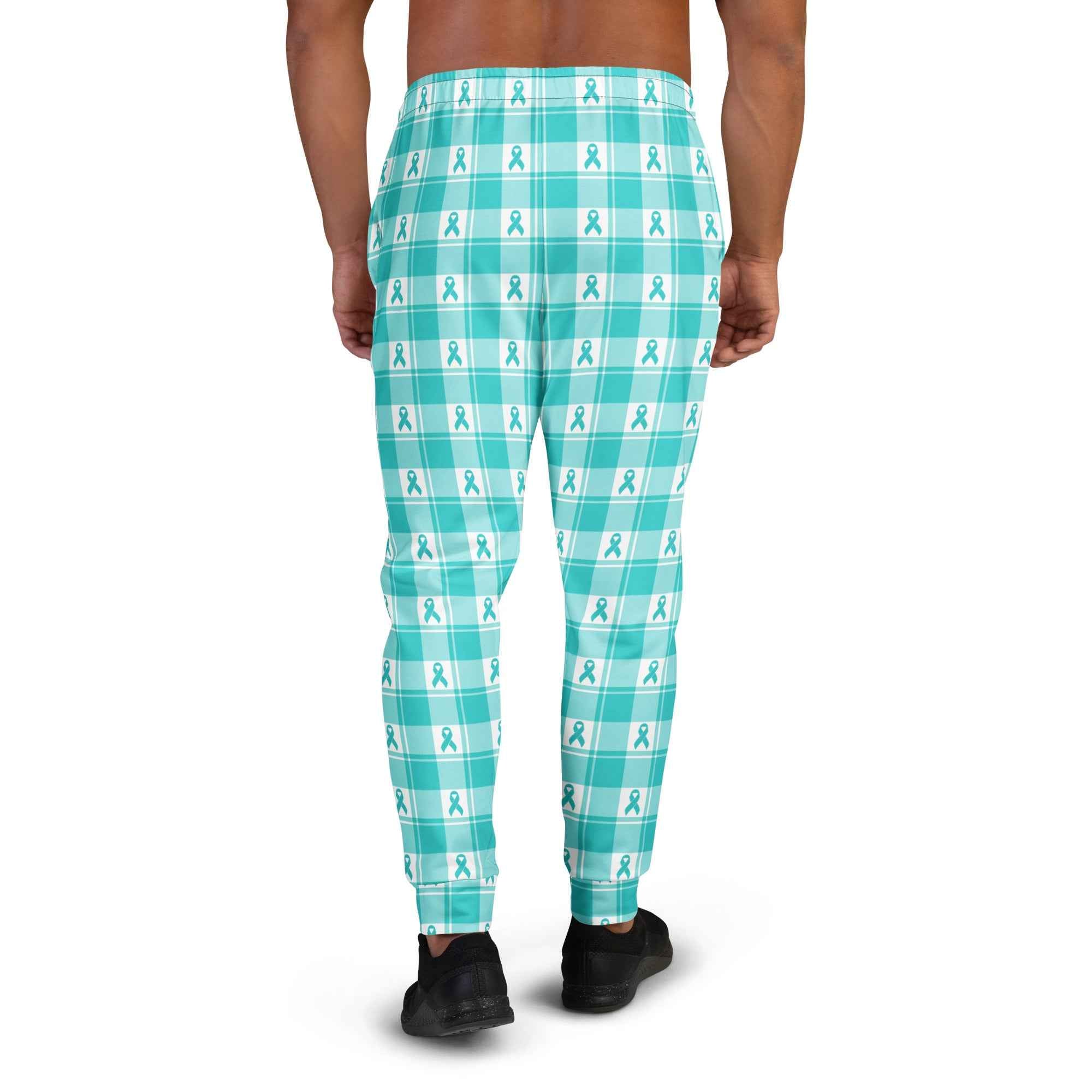 Men's Joggers Ovarian Cancer Awareness Plaid - Scottish Squares