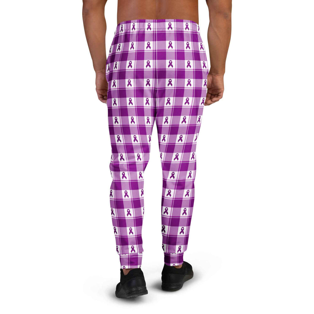 Men's Joggers Pancreatic Cancer Awareness Plaid - Scottish Squares