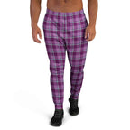 Purple and Trendy Pink Plaid Men's Joggers - Scottish Squares