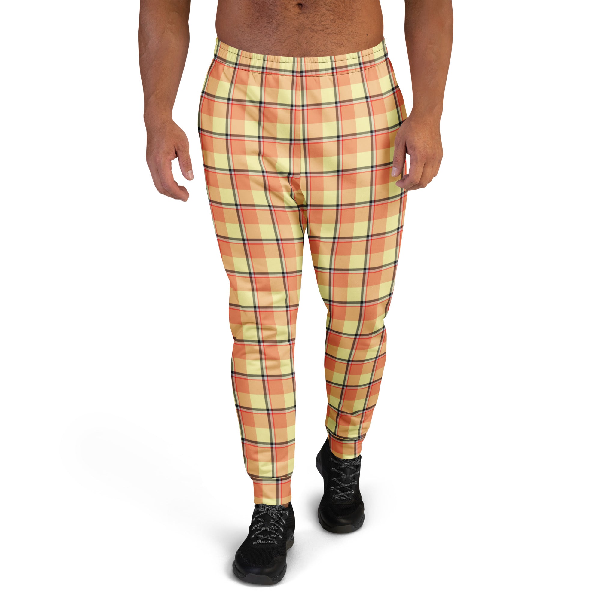 Claystone and Morning Mist Plaid Men's Joggers - Scottish Squares