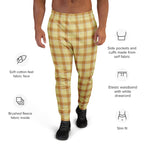 Zombie and Copper Plaid Men's Joggers - Scottish Squares