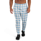 Pink Cloud and Blue Lagoon Plaid Men's Joggers - Scottish Squares