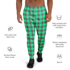 Spring Green and Finlandia Plaid Men's Joggers - Scottish Squares