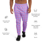 Viola and Dull Lavender Plaid Men's Joggers - Scottish Squares
