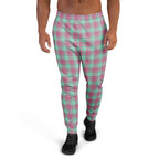 Vista Blue and Turkish Rose Plaid Men's Joggers - Scottish Squares